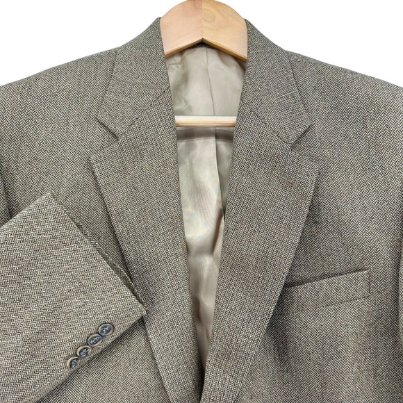 Ralph Lauren Other - Lauren Ralph Lauren Lambswool Blazer Jacket Brown Herringbone 42L 2 Button Rich
